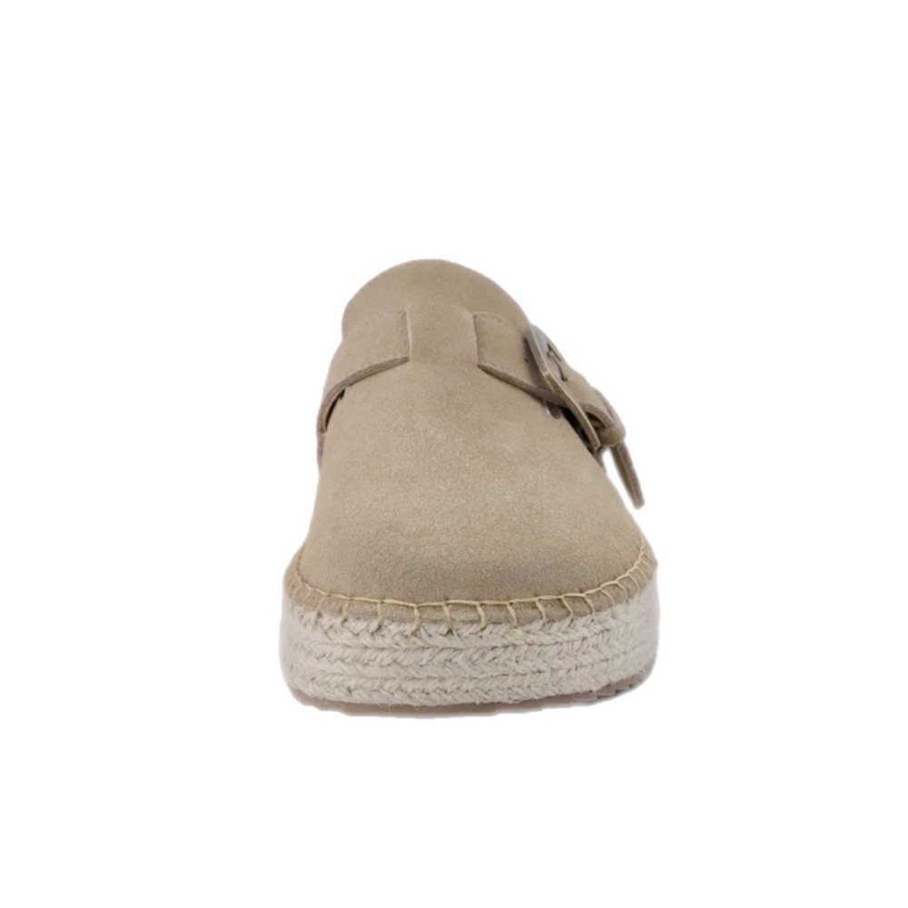 NEW Haute Hippie Aria 100% Suede Buckle Espadrille Tan Slip-On Mule Clogs US 9.5 - Picture 12 of 15